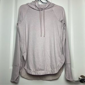 Athleta Light Pink Uptempo Long Sleeve Cowl Neck Hoodie Sweatshirt Size XS
